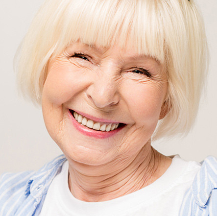 smiling elderly woman